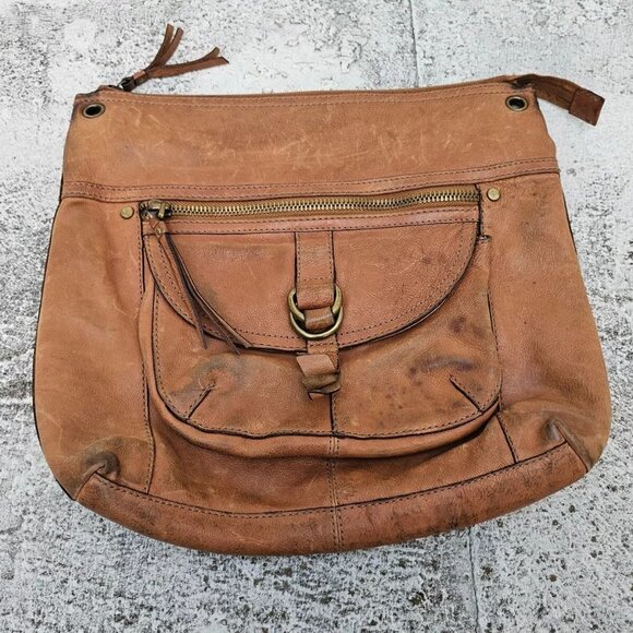 Fossil Handbags - Fossil Vintage Bag Brown Genuine Leather Shouder Bag Read desc